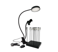 Держатель для окрашивания деталей, 10 гибких зажимов, с лампой SL-09 и держателем телефона