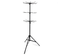 Вращающаяся трехъярусная стойка JBH-3HAIR с крючками для плетения кос, черная