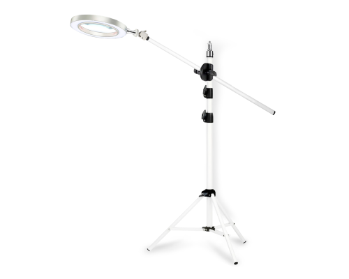 Светодиодная лампа лупа WSTLN-16W на напольной белой стойке