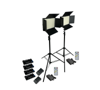 Переносная лампа панель U800 со шторками на строительном штативе JBH c аккумуляторами и зарядным устройством, 2 шт