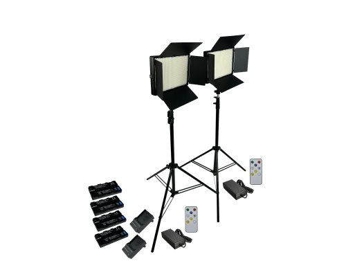 Переносная лампа панель U800 со шторками на строительном штативе JBH c аккумуляторами и зарядным устройством, 2 шт