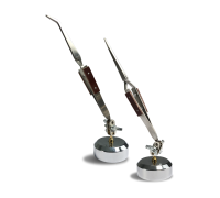 Зажимы пинцеты с прямыми и изогнутыми кончиками на основании для пайки плат, микросхем