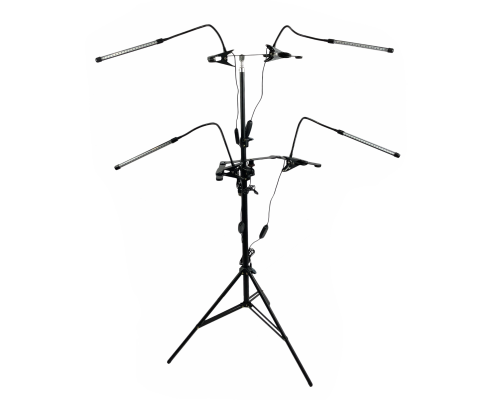 Фитолампы на 1 панель для растений на напольной двухъярусной подставке LS-EC-2