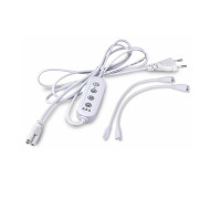 Таймер на кабеле с вилкой и 2 соединителя для фитоламп, тройнoй рaзъем C5