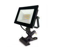 Светодиодный строительный прожектор 30 Вт 3000K, теплый свет, на металлической прищепке PR1