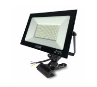 Светодиодный строительный прожектор 100 Вт 3000K, теплый свет, на металлической прищепке PR1