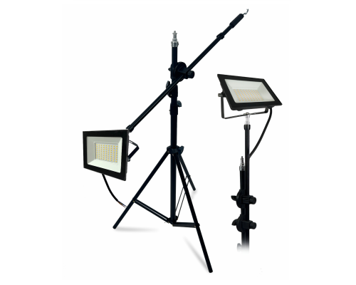 Прожектор светодиодный 50Вт 3000K теплый свет, на усиленном штативе LS240K-NP с возможностью наклона верхней секции