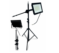 Прожектор светодиодный 100Вт 3000K теплый свет, на усиленном штативе LS240K-NP с возможностью наклона верхней секции