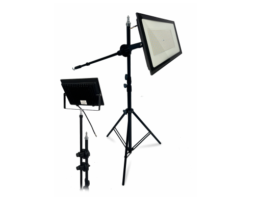 Прожектор светодиодный 200Вт 3000K теплый свет, на усиленном штативе LS240K-NP с возможностью наклона верхней секции