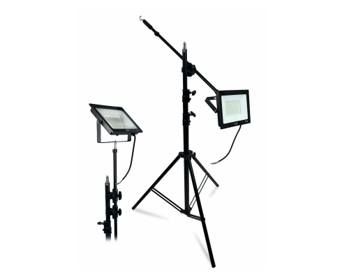 Прожектор светодиодный 100Вт 3000K теплый свет, на усиленном штативе BHS300K-NP с возможностью наклона верхней секции