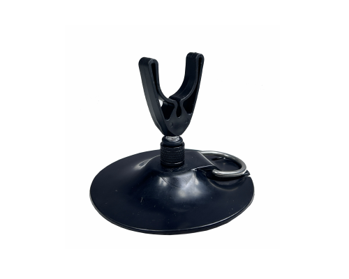 Подставка рогатка под удочку с креплением на лодку, цвет черный