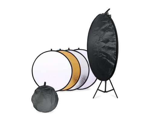 Отражатель для фото и видео, светоотражатель 5в1, 80 см, с креплением PSH-14 на штативе JBH