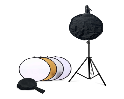 Отражатель для фото и видео, светоотражатель 5в1, 30 см, с креплением PSH-14 на штативе JBH