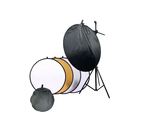 Отражатель для фото и видео, светоотражатель 5в1, 80 см, с креплением PSH-14 на штативе JBH-63K