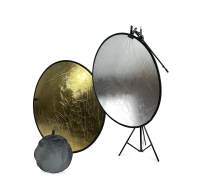 Отражатель для фото и видео, светоотражатель 2в1, 110 см, с креплением PSH-14 на штативе JBH-63K