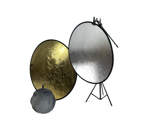 Отражатель для фото и видео, светоотражатель 2в1, 110 см, с креплением PSH-14 на штативе JBH-63K