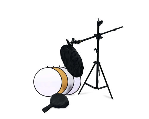 Отражатель для фото и видео, светоотражатель 5в1, 30 см, с креплением PSH-14 на штативе JBH-63K