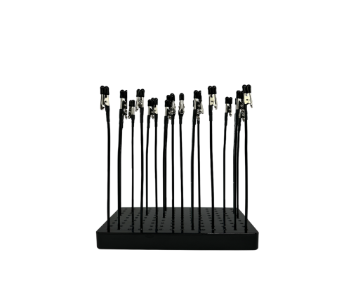 Подставка держатель для окрашивания деталей, цвет черный, 20 гибких зажимов