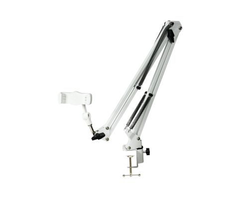 Держатель белый для телефона с регулировкой угла наклона и поворота на пантографе NB-35W