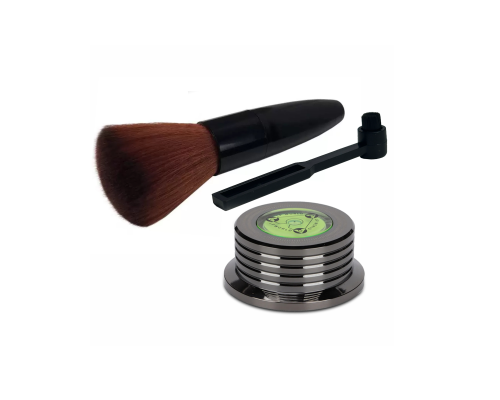 Прижим стальной и антистатические щетки BR-1 и MUP-1 для чистки виниловых пластинок