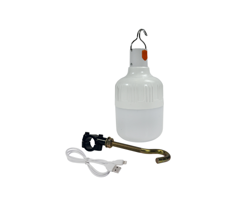 Аккумуляторная лампа, 60W, с креплением д 22-31 мм, для рыбалки и отдыха