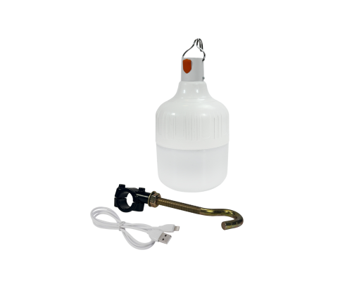 Аккумуляторная лампа, 100W, с креплением д 21-24 мм, для рыбалки и отдыха