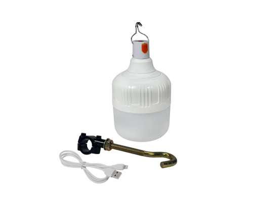 Аккумуляторная лампа, 150W, с креплением д 21-24 мм, для рыбалки и отдыха