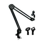 Пантограф PTS-01 с усиленной струбциной и 3 держателями для микрофона, цвет черный