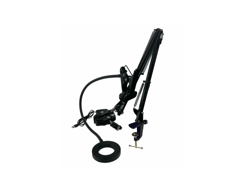 Держатель микроскопа KGS-PAI-3 с подсветкой RL-9bd на пантографе с усиленной струбциной