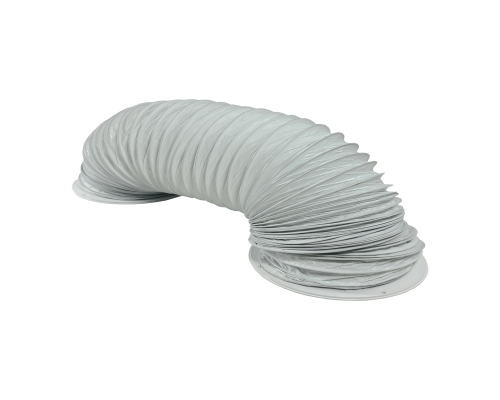 Воздуховод гибкий армированный, гофра D125 мм 3 м, с 2 круглыми фланцами