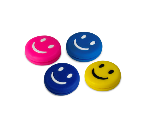 Виброгасители для теннисной ракетки, смайлик, цвет желтый, розовый, синий и темно-синий