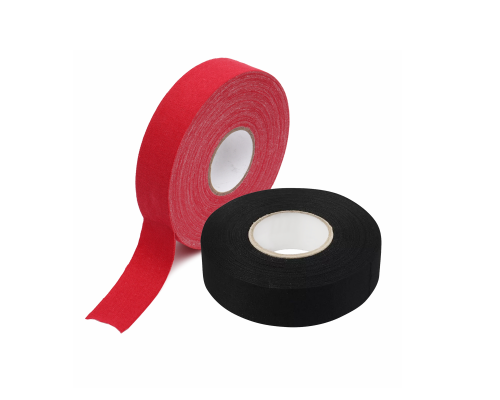 Хоккейная лента для клюшки, цвет черный и красный, ширина 2.5см, длина 25м
