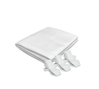 Фон тканевый белый для фотостудии, 0.5х1 м, с 3 белыми прищепками