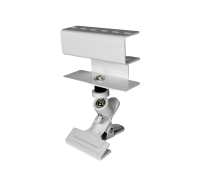 Подставка белая органайзер для 6 пинцетов для наращивания ресниц на держателе-прищепке SH-PR1-W