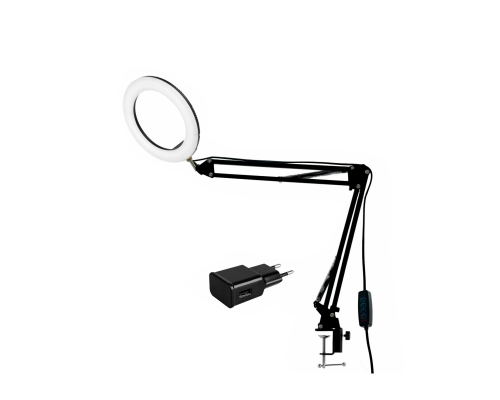 Настольная лампа светильник NBL-32A диаметром 32 см на пантографе с адаптером питания