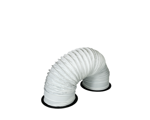 Воздуховод гибкий гофра D150 мм 3 м с черными фланцами для маникюрного пылесоса