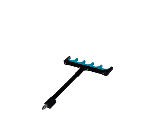 Подставка телескопическая с держателем для 5 удочек, цвет синий