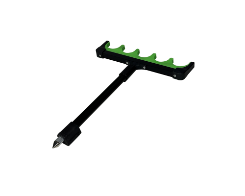 Подставка телескопическая с держателем для 5 удочек, цвет зеленый