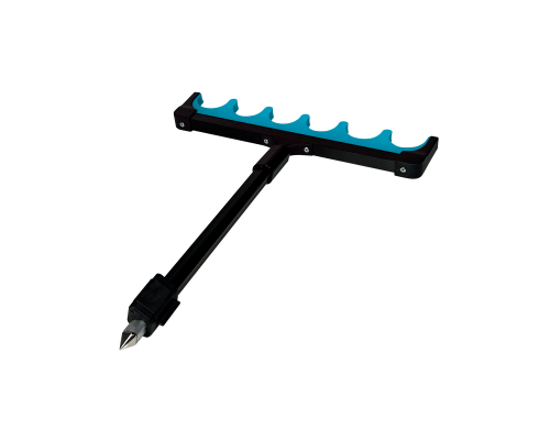 Подставка телескопическая с держателем для 6 удочек, цвет синий