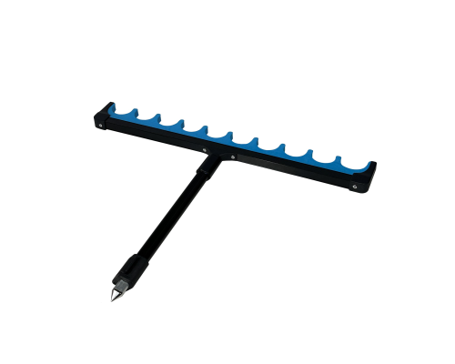 Подставка телескопическая с держателем для 10 удочек, цвет синий