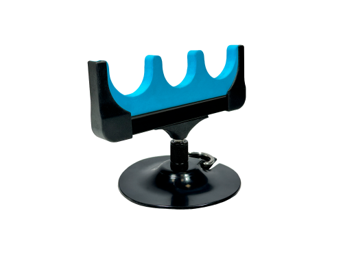 Подставка под 3 удочки с креплением на лодку, цвет синий