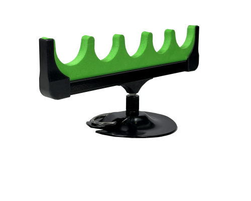 Подставка под 5 удочек с креплением на лодку, цвет зеленый