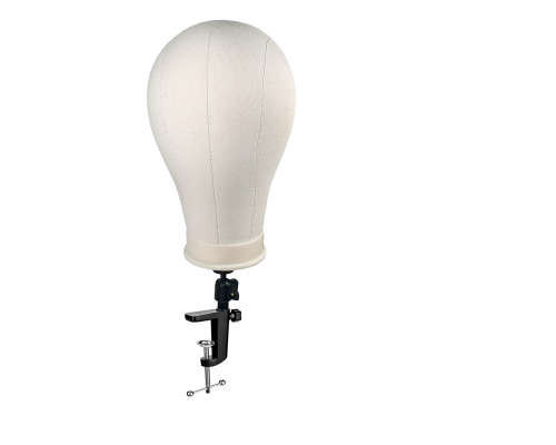 Мягкий манекен, голова для парика, обхват головы 24 дюйма, на усиленной струбцине US-MAN
