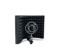 Акустический экран AK04, размер 19х28 см, с держателем микрофона паук P1 для записи звука на стойку с резьбой 1/4, 3/8 и 5/8