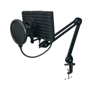 Акустический экран AK04, размер 19х28 см, с переходниками, поп-фильтром 15,5 см и держателем микрофона паук P2, на пантографе PTS