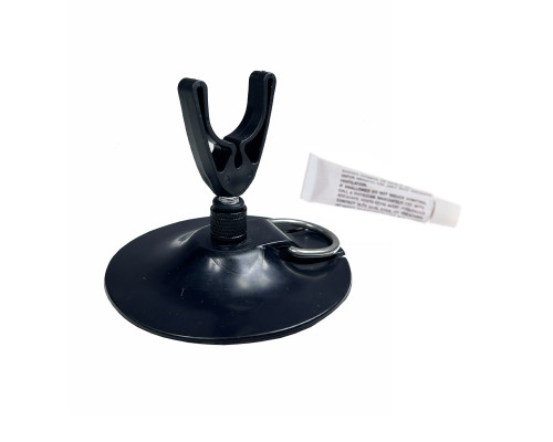 Подставка рогатка под удочку с креплением на лодку, цвет черный, с клеем