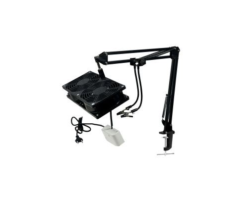 Держатель KGS-2FAN-US для пайки, настольный, с вентилятором и сменными угольными фильтрами