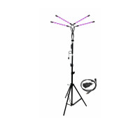 Фитолампа светодиодная, светильник для растений 4 панели на штативе FL-JBH-250U с пультом на проводе и удлинителем 1,5 м с адаптером