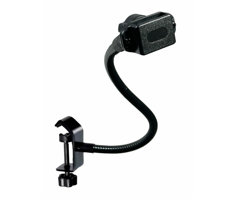 Держатель для рации в авто на гибком струбцинном креплении, цвет черный