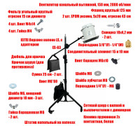 [СЛГП] Мобильная вытяжка 150 мм, 2800 об/мин, для наращивания ресниц на штативе STANDK-1LS-63K